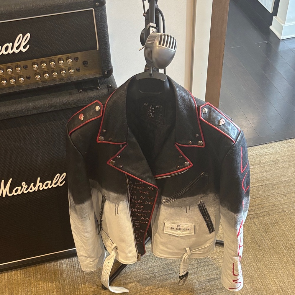 Custom Vintage Hand Painted Leather Jacket XL by Travis Austin one of one 1/1